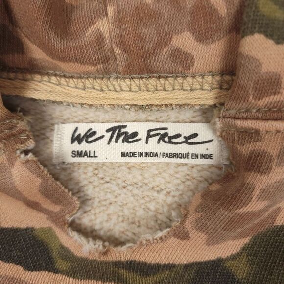 FREE PEOPLE Its A Vibe Oversized Fleece Hoodie Sweater in Earth Rose Combo Small - Picture 2 of 8